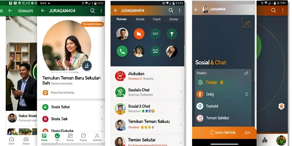 Antarmuka aplikasi JURAGAN404 yang sederhana dan menarik.