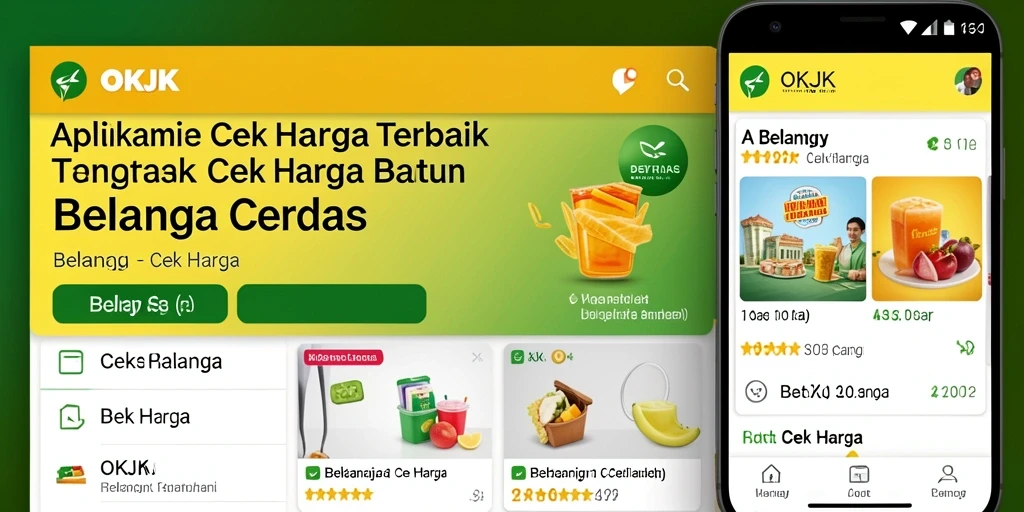 Antarmuka aplikasi OKJK yang mudah digunakan untuk cek harga.