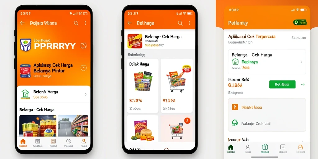 Antarmuka aplikasi PPRRYY untuk cek harga produk dengan fitur menarik.