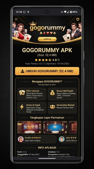 Tampilan halaman APK gogorummy